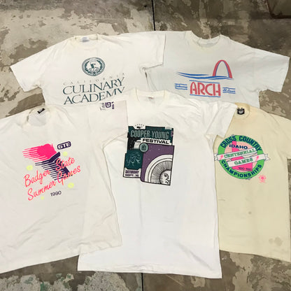 [現物] 90s 白系Tシャツ(シミあり) 20pcs D0622005