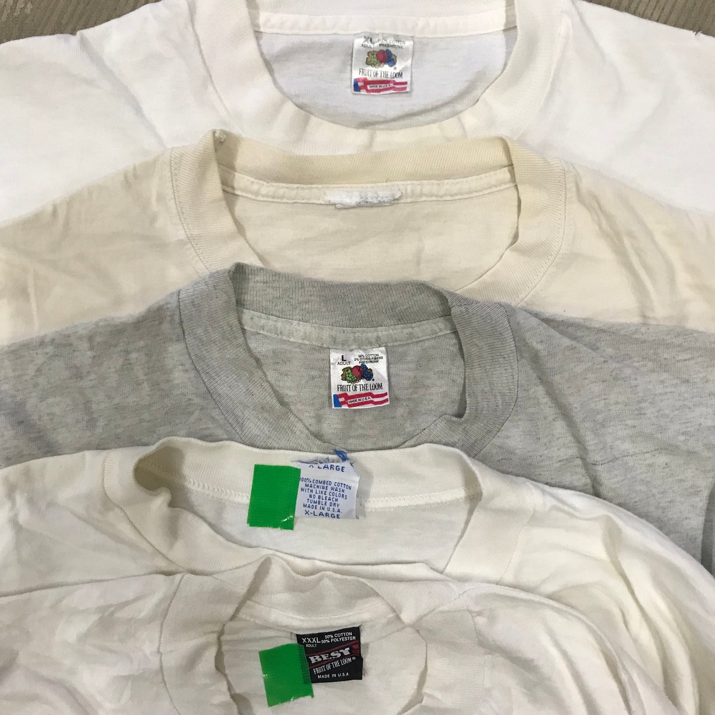[現物] 90年代 白Tシャツ(シミあり) 20pcs H0810003
