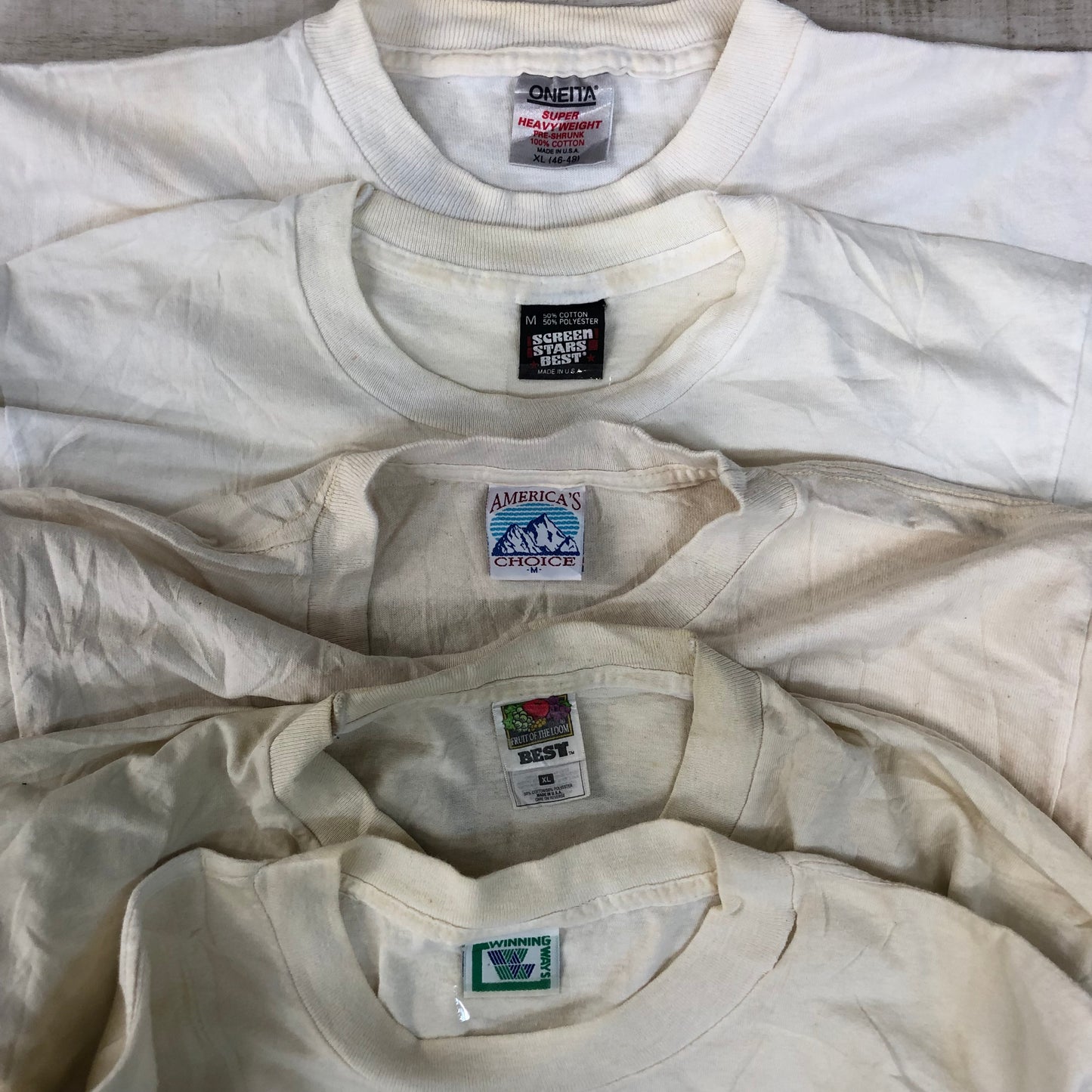 [現物] 90s 白Tシャツ(シミあり) 20pcs G0812001