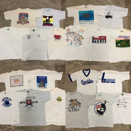 [現物] 90s 白Tシャツ(シミあり) 20pcs E0713004