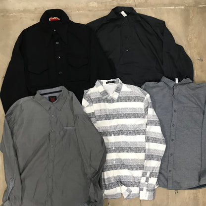 [現物] 薄手長袖シャツ/シルク/ポリ/レーヨン 20pcs H0804001