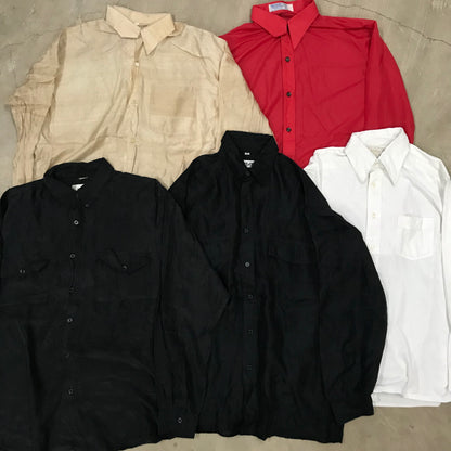 [現物] 長袖シャツ/シルク/ポリ/レーヨン 20pcs H0806003