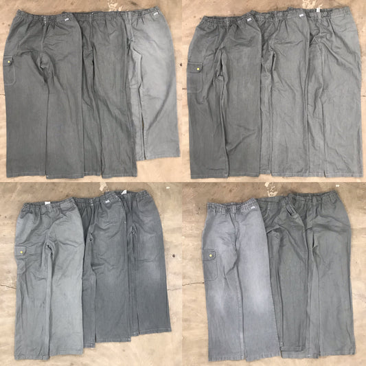 [現物] ユーロメディカルパンツ/グレー後染め 12pcs H0728003