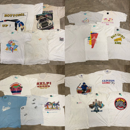 [現物] 90s 白Tシャツ(シミあり) 20pcs E0709003