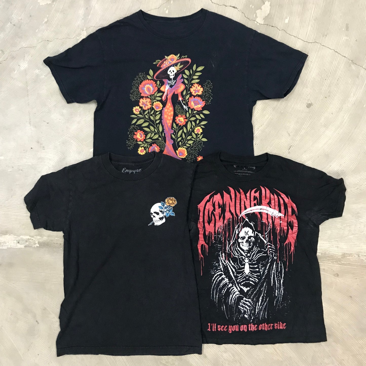 [現物] スカル/髑髏Tシャツ 11pcs H0804006