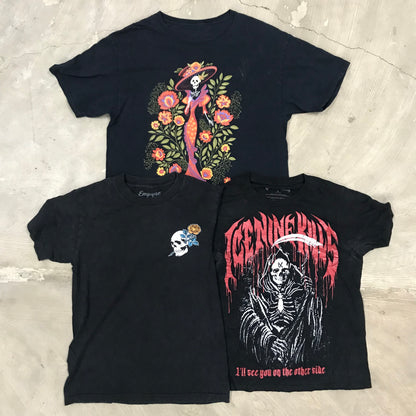 [現物] スカル/髑髏Tシャツ 11pcs H0804006