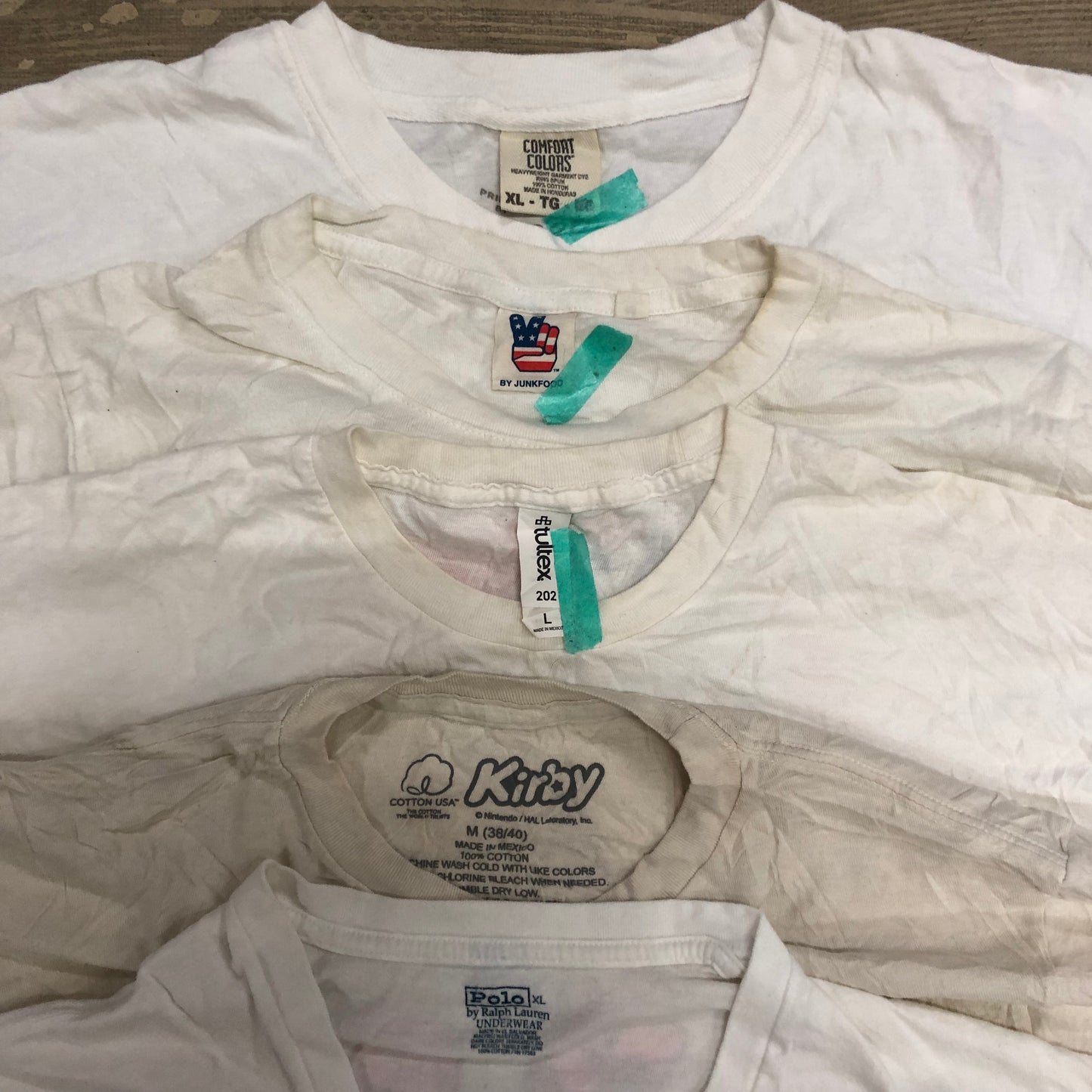 [現物] 00s 白系Tシャツ(シミあり) 20pcs E0713002
