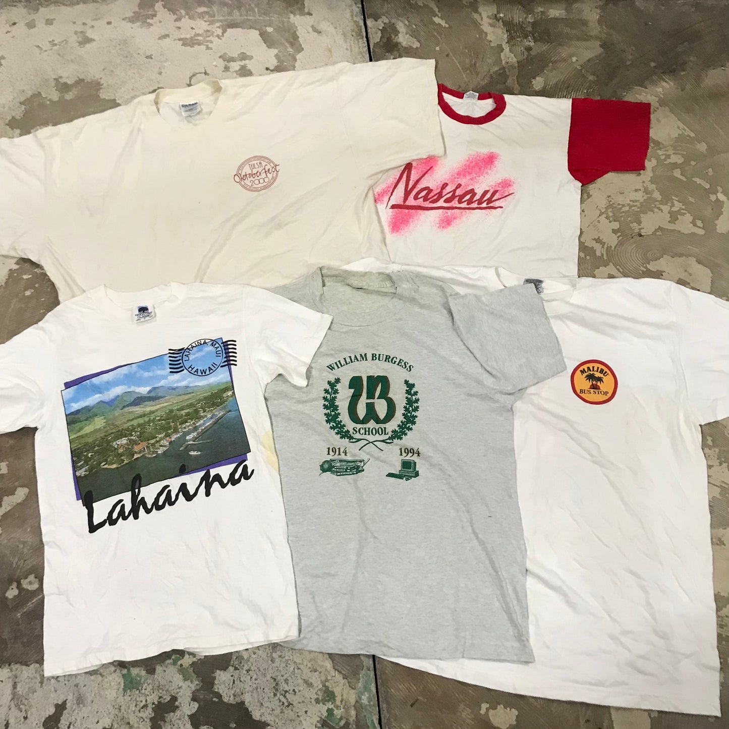 [現物] 90s 白系Tシャツ(シミあり) 20pcs D0622004