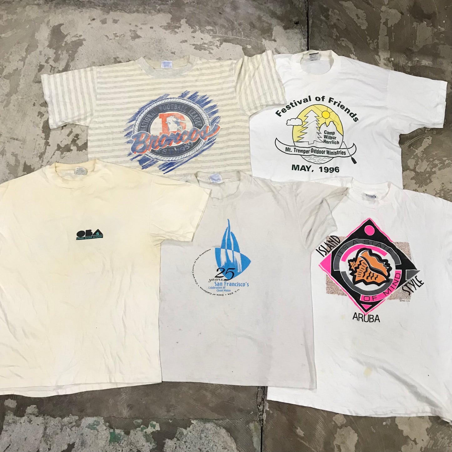 [現物] 90s 白系Tシャツ(シミあり) 20pcs D0622001