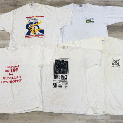 [現物] 90年代 白Tシャツ(シミあり) 20pcs G0810003