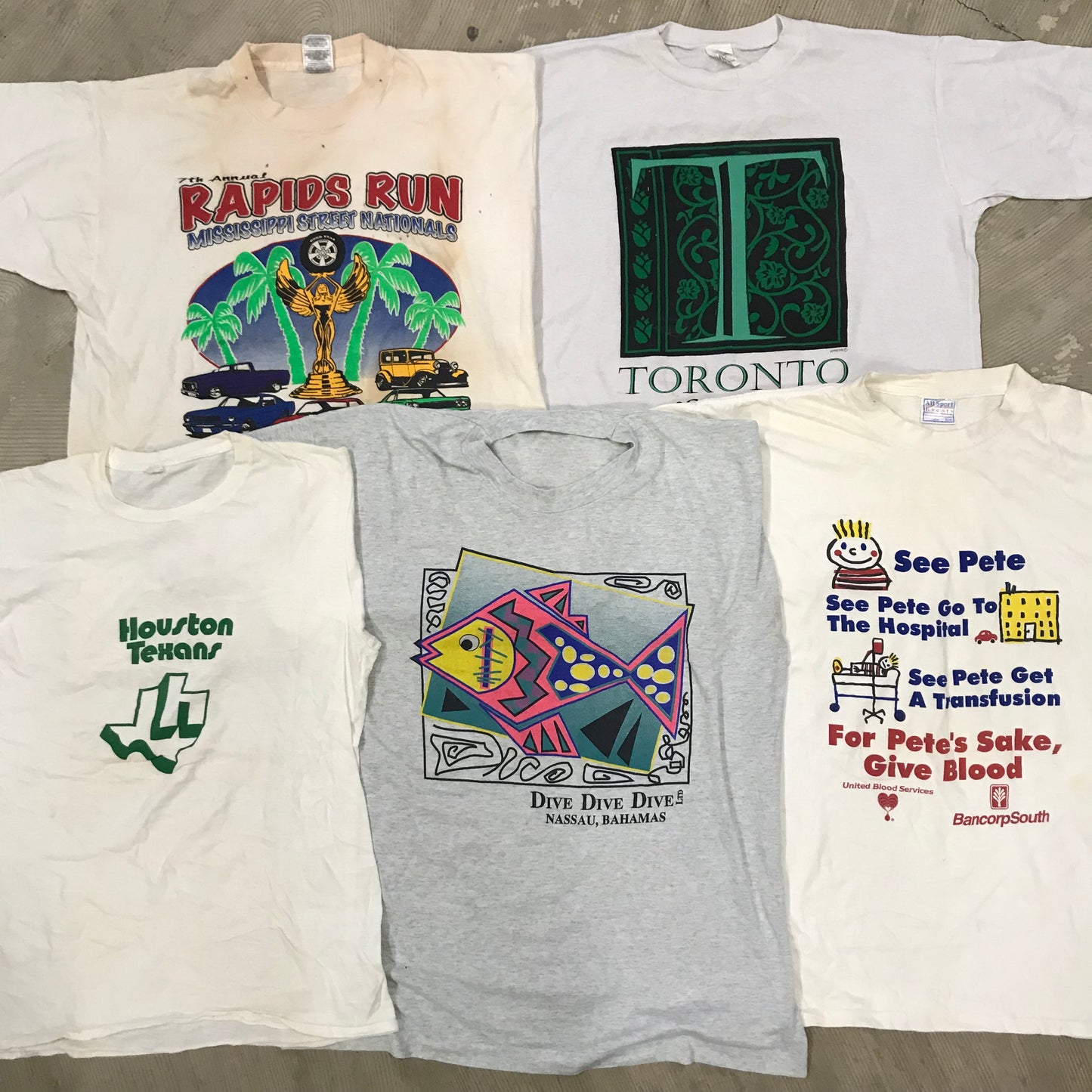 [現物] 90年代 白Tシャツ(シミあり) 20pcs H0810005