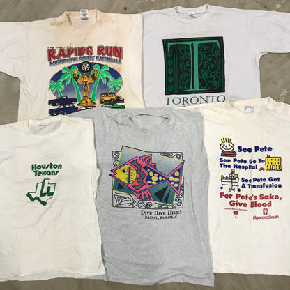 [現物] 90年代 白Tシャツ(シミあり) 20pcs H0810005