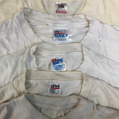 [現物] 90年代 白Tシャツ(シミあり) 20pcs G0810003