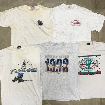 [現物] 90s 白Tシャツ(シミあり) 20pcs D0716004