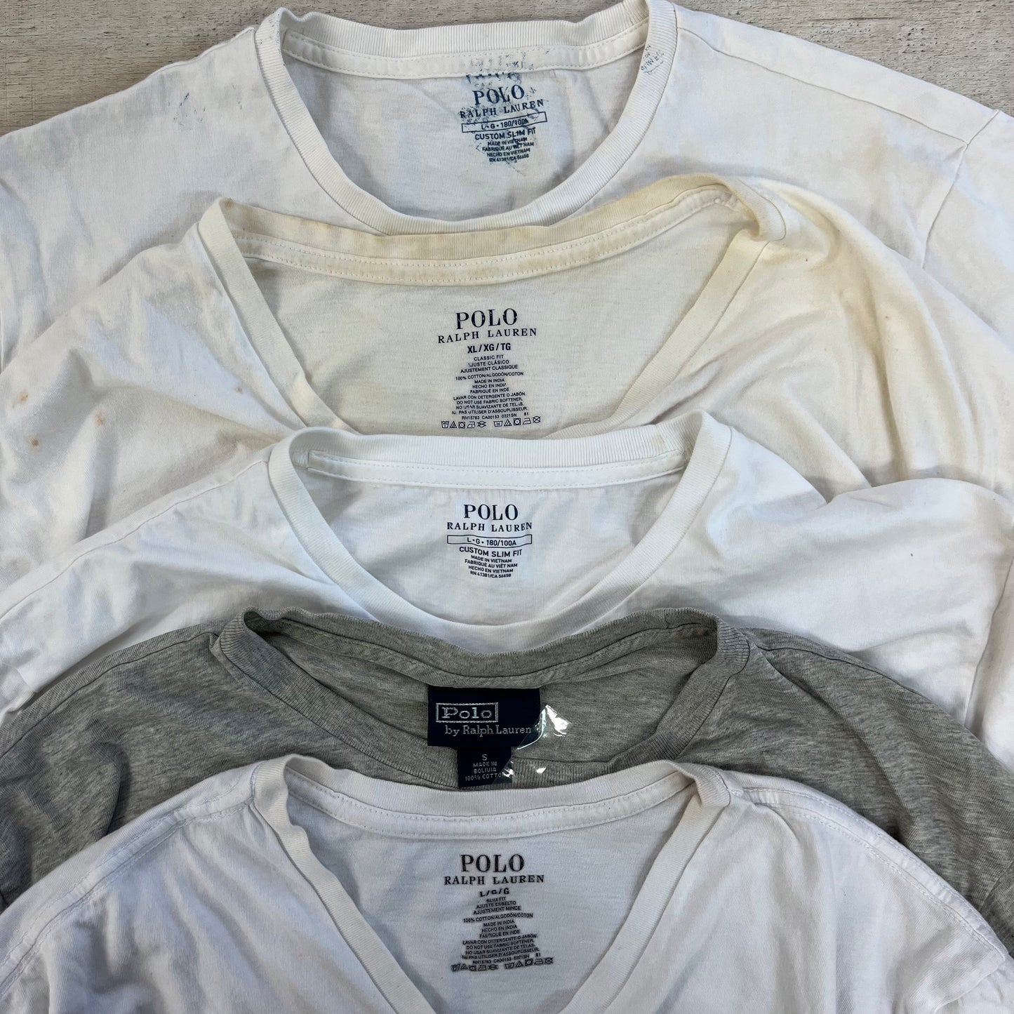 [現物] ラルフ白Tシャツ(シミあり) 20pcs