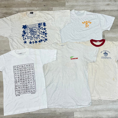 [現物] 90s 白Tシャツ(シミあり) 20pcs C0713005