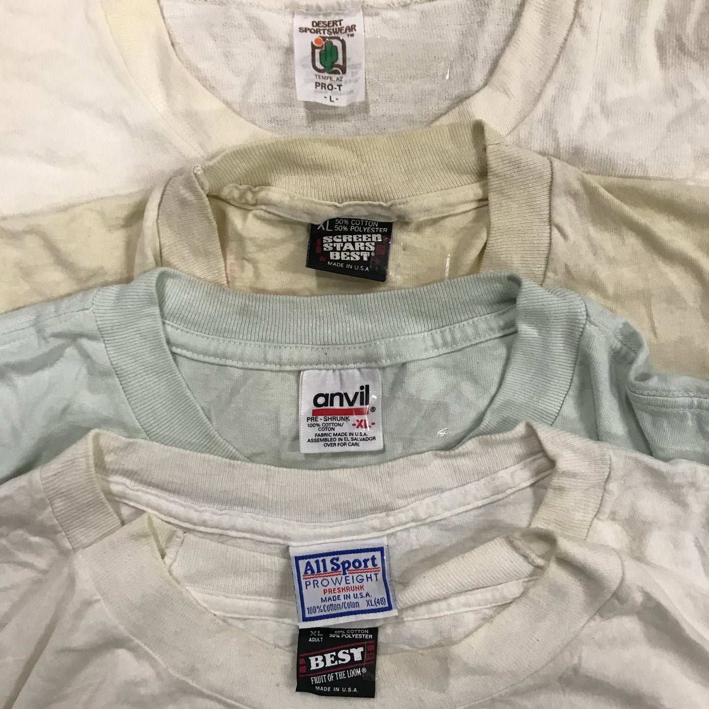 [現物] 90s 白系Tシャツ(シミあり) 20pcs D0622001