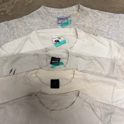 [現物] 90s 白Tシャツ(シミあり) 20pcs E0709003