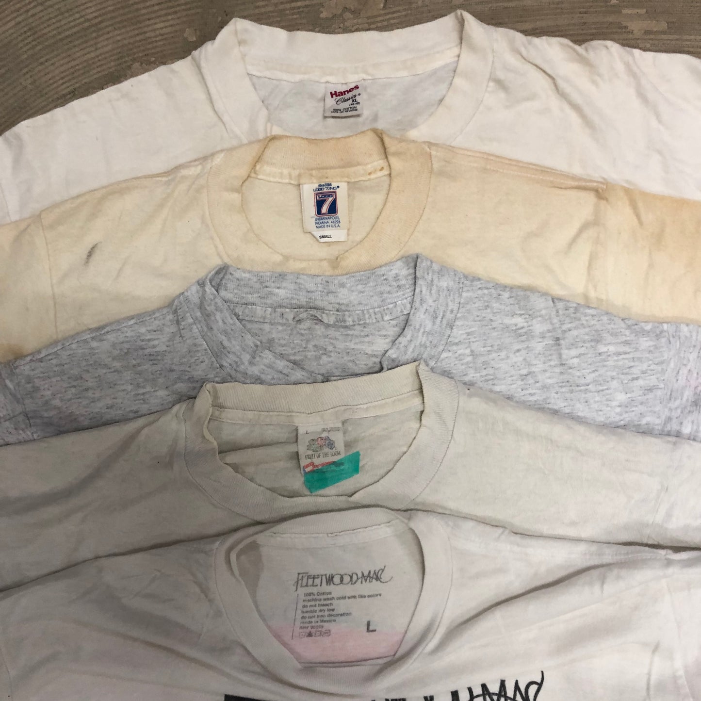 [現物] 90-00s 白系Tシャツ(シミあり) 20pcs E0709002