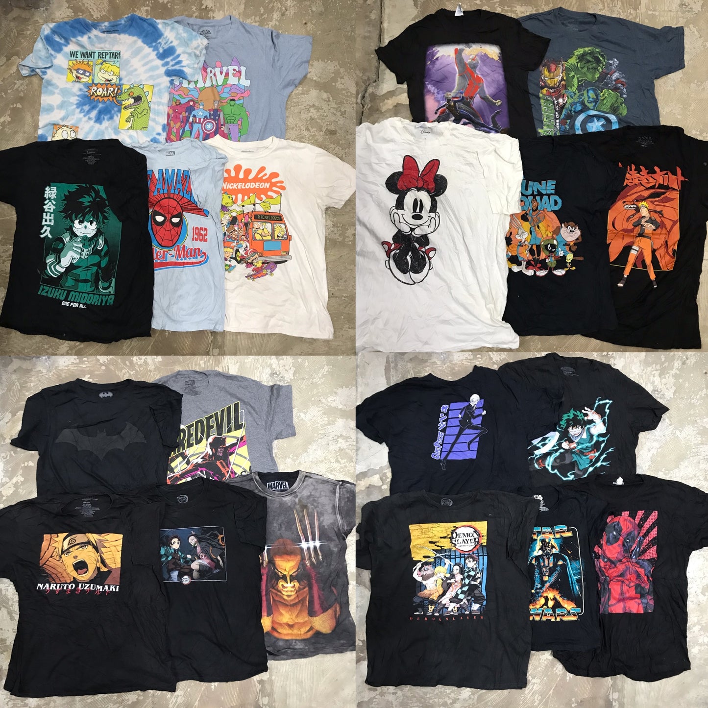 [現物] キャラクター/アニメTシャツ 20pcs D0625001