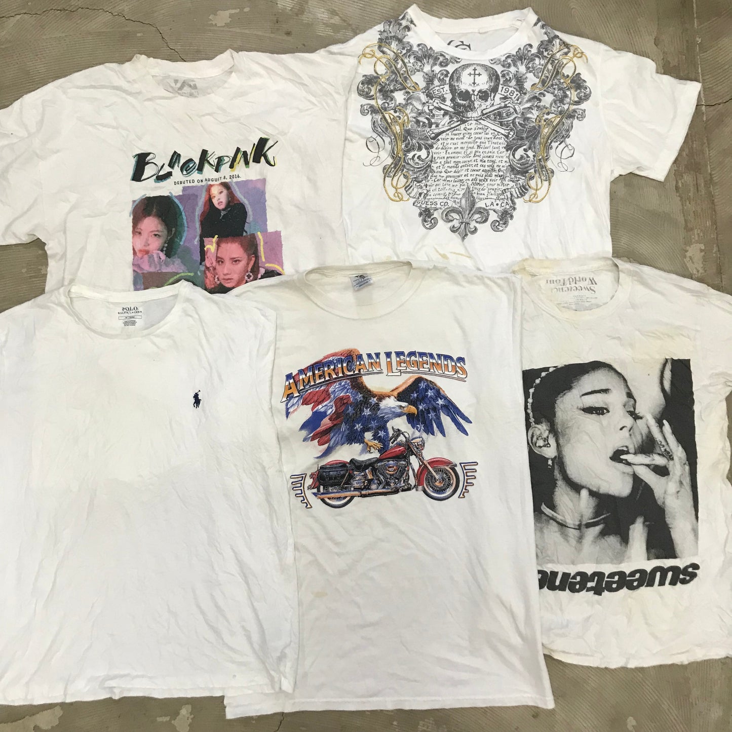 [現物] 00s 白Tシャツ(シミあり) 20pcs D0716003