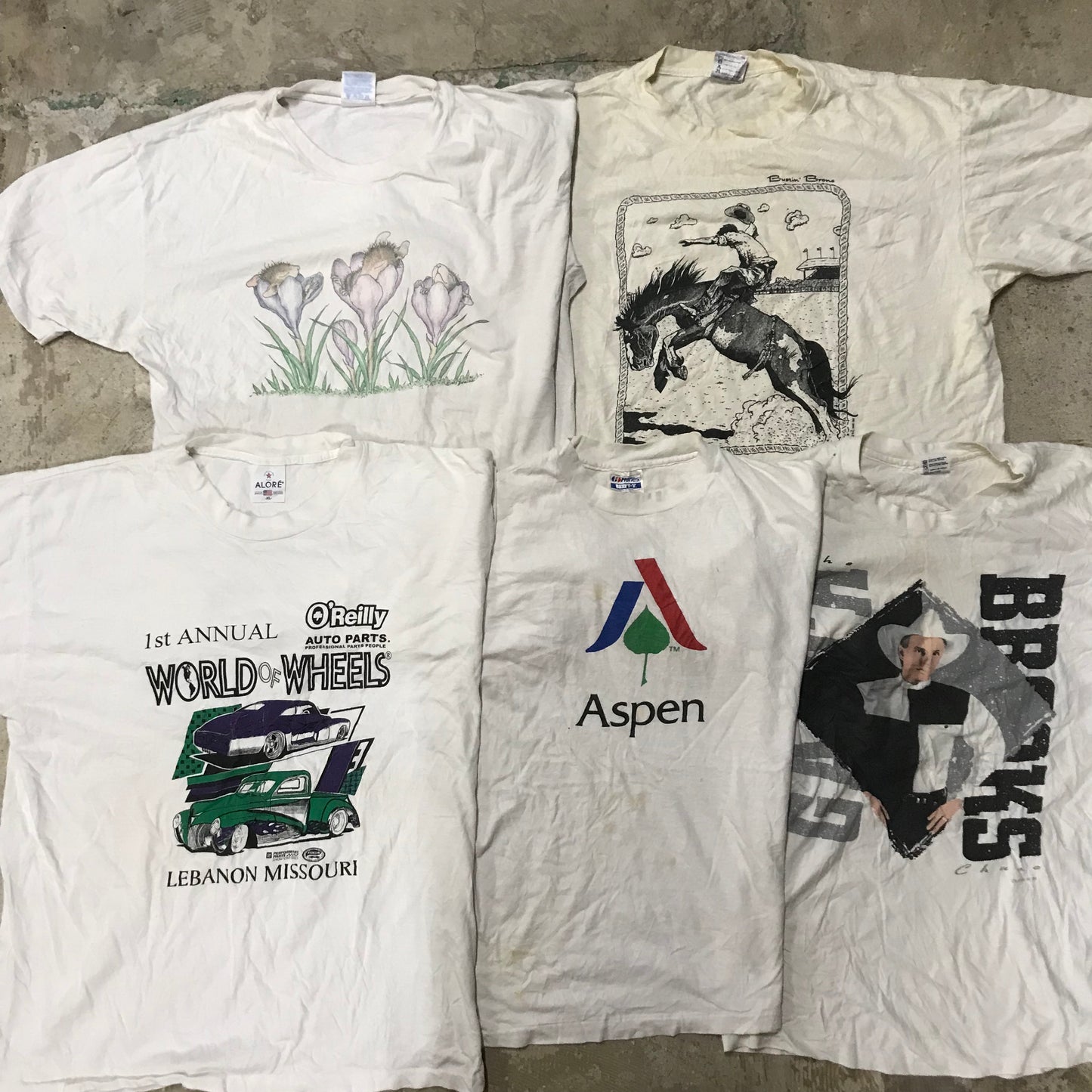 [現物] 90s 白Tシャツ(シミあり) 20pcs D0713004