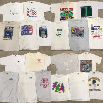 [現物] 90年代 白Tシャツ(シミあり) 20pcs H0810005