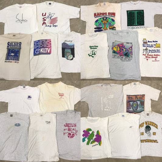 [現物] 90年代 白Tシャツ(シミあり) 20pcs H0810005