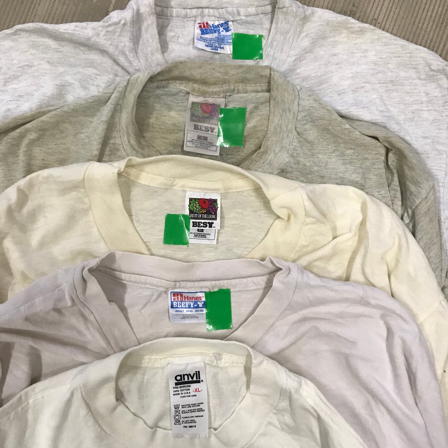 [現物] 90年代 白Tシャツ(シミあり) 20pcs H0810004