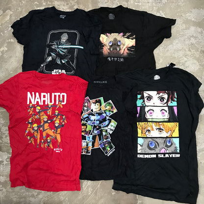 [現物] キャラクター/アニメTシャツ 20pcs D0625002