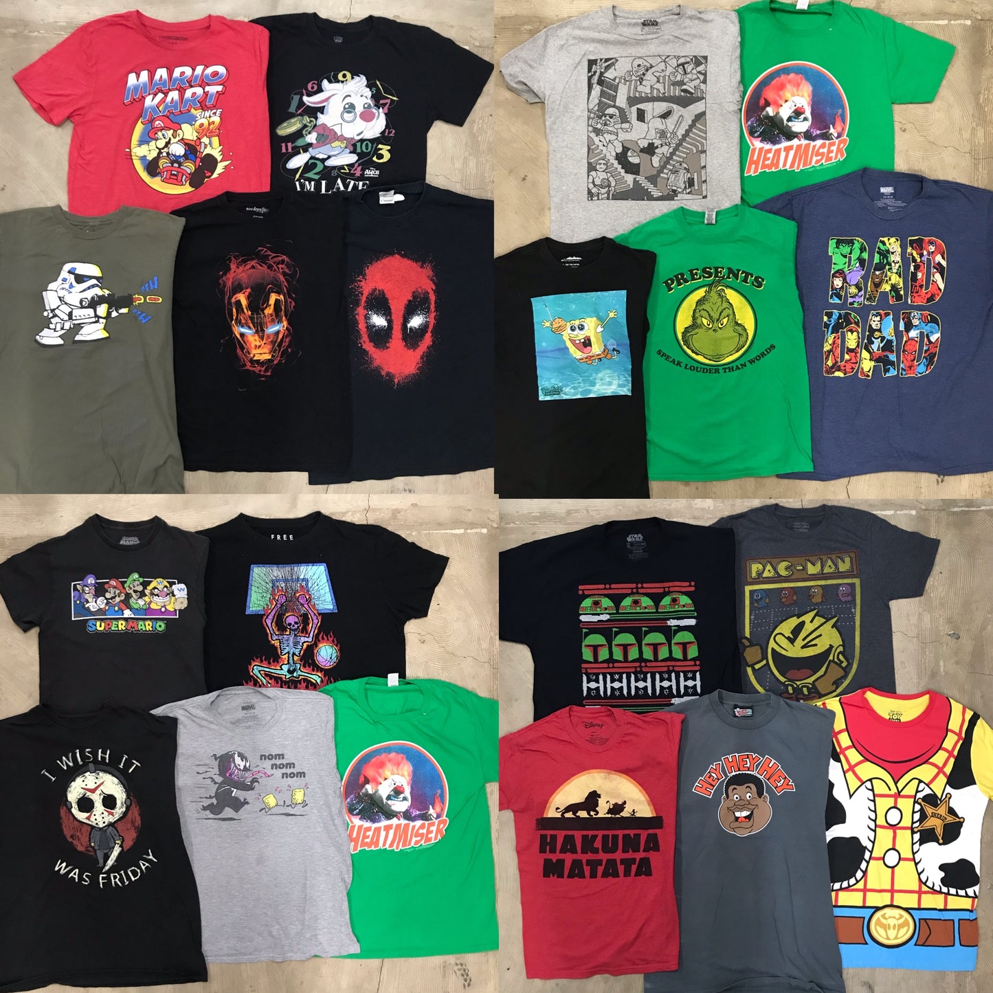 [現物] キャラクターTシャツ 20pcs H0803004