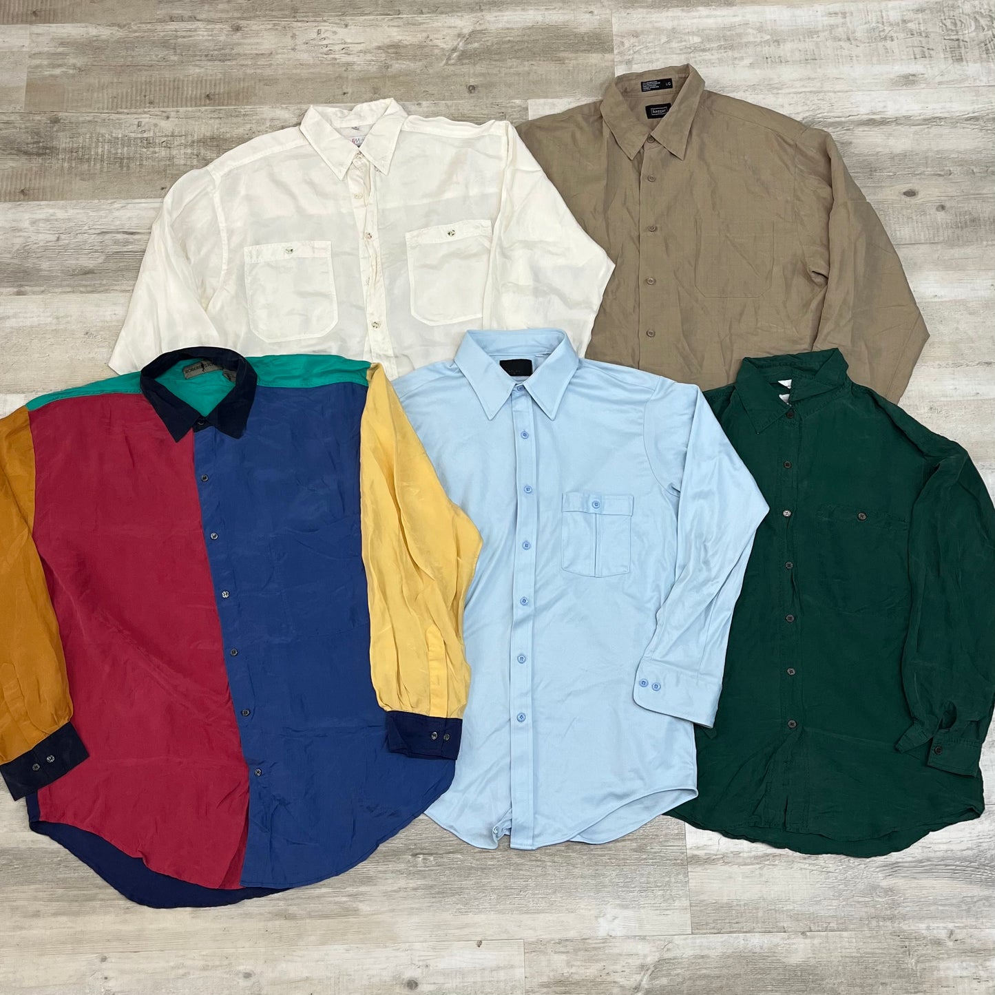 [現物] 長袖ポリシャツ/薄手/テロシャツ 20pcs C0715004
