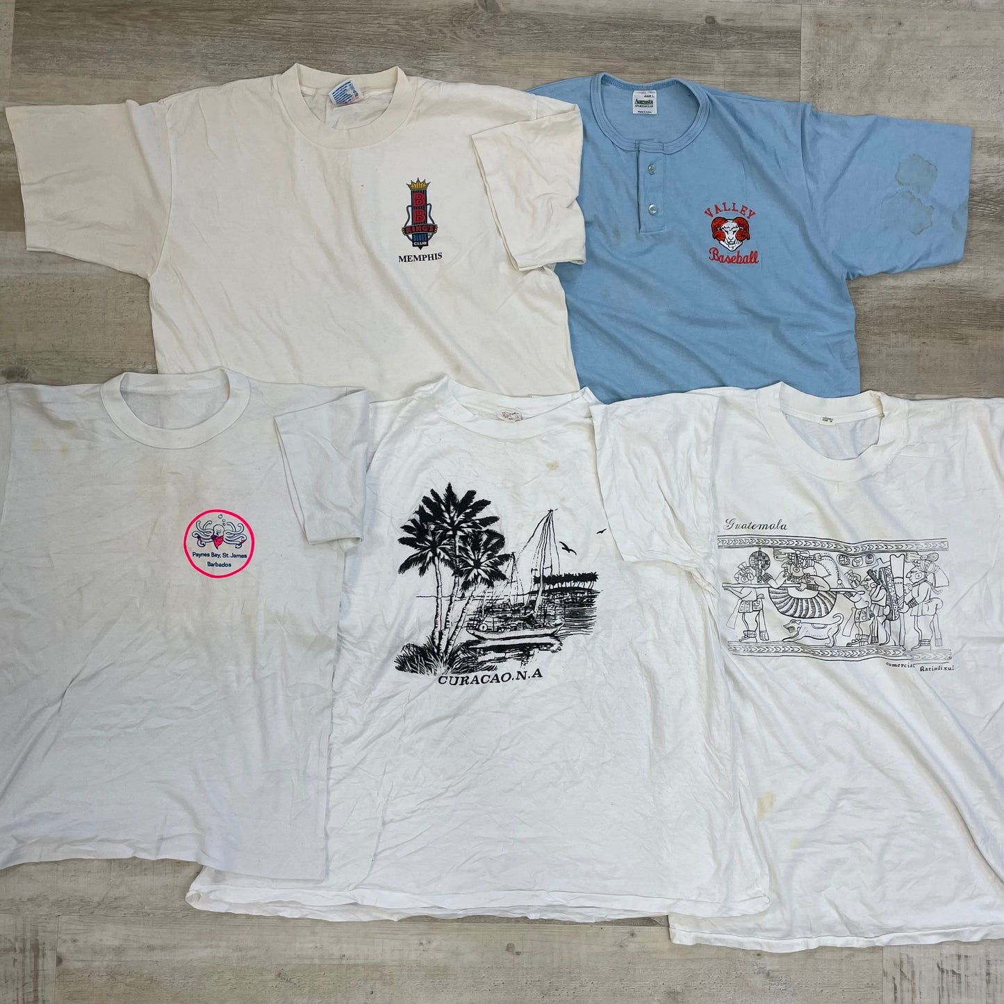 [現物] 90-00s 白Tシャツ(シミあり) 20pcs B0708002