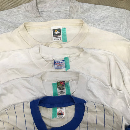 [現物] 90s 白Tシャツ(シミあり) 20pcs D0716004