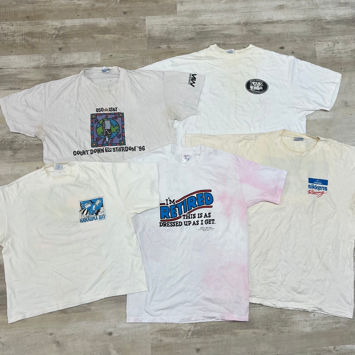 [現物] 90s 白Tシャツ(シミあり) 20pcs C0713004