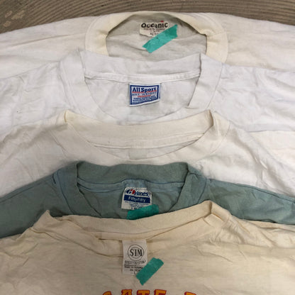 [現物] 90s 白Tシャツ(シミあり) 20pcs E0713006