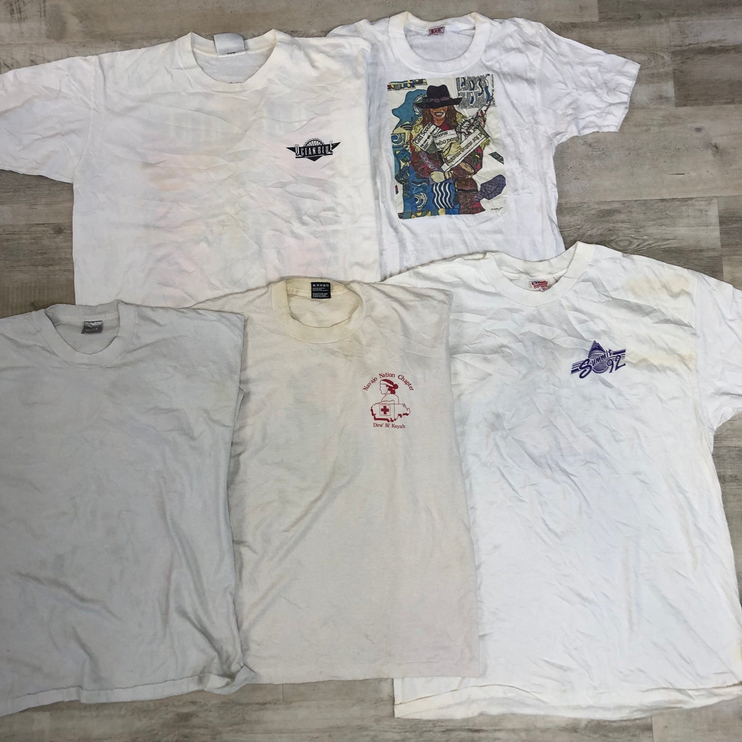 [現物] 90s 白Tシャツ(シミあり) 20pcs G0812003