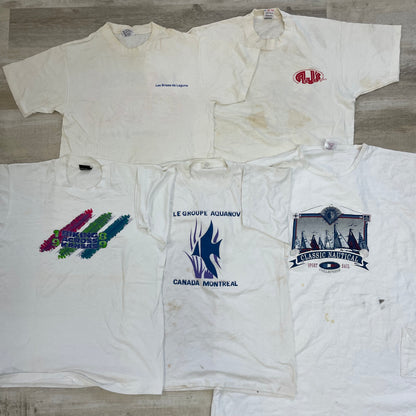 [現物] 90-00s 白Tシャツ(シミあり) 20pcs B0708002