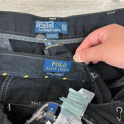 [現物] ラルフローレン ショートパンツ 黒染め 8pcs G0805003