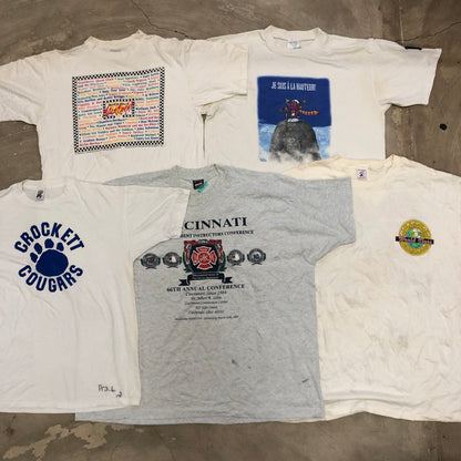 [現物] 90s 白Tシャツ(シミあり) 20pcs E0713004