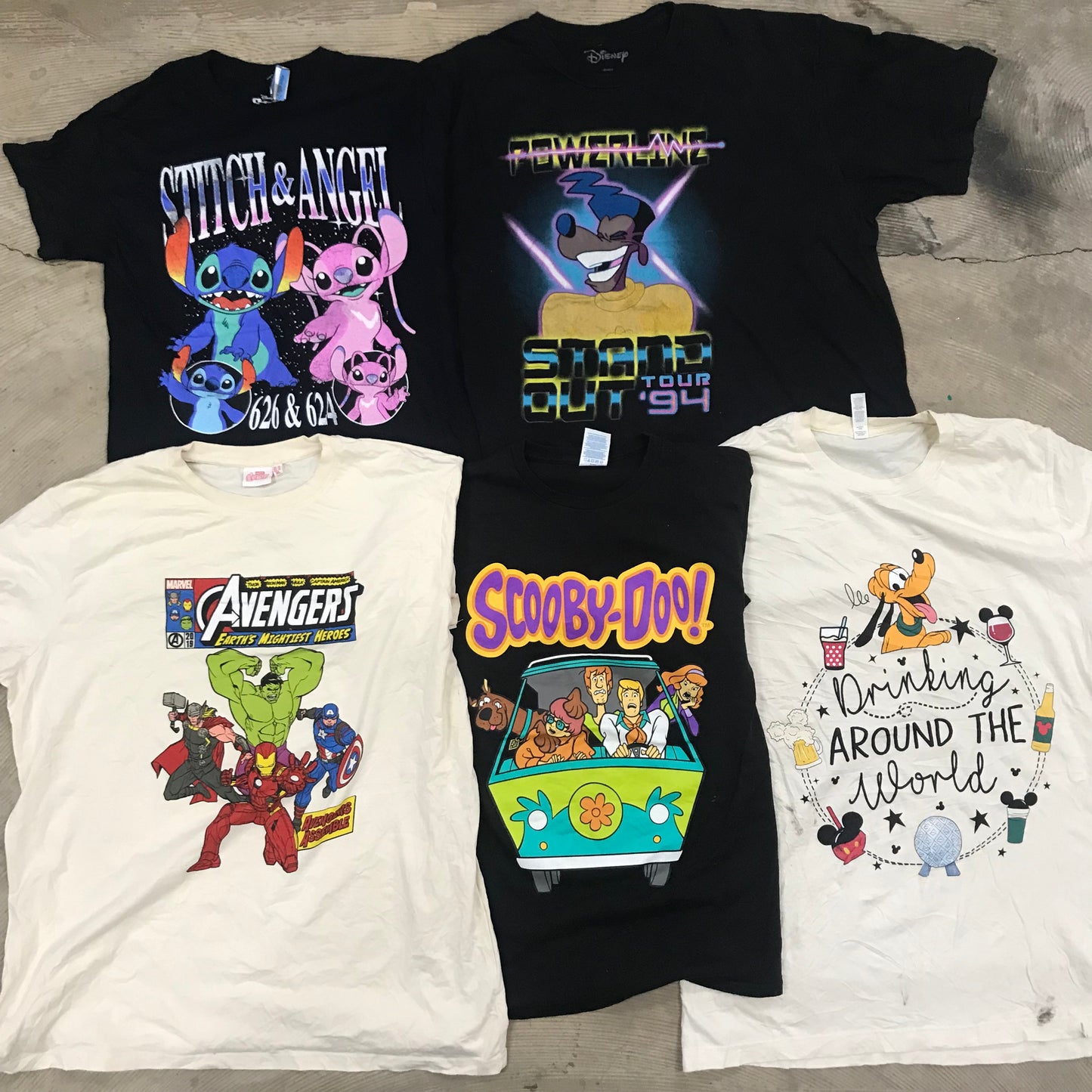 [現物] ディズニー/アニメ/キャラクターTシャツ 20pcs G0730002