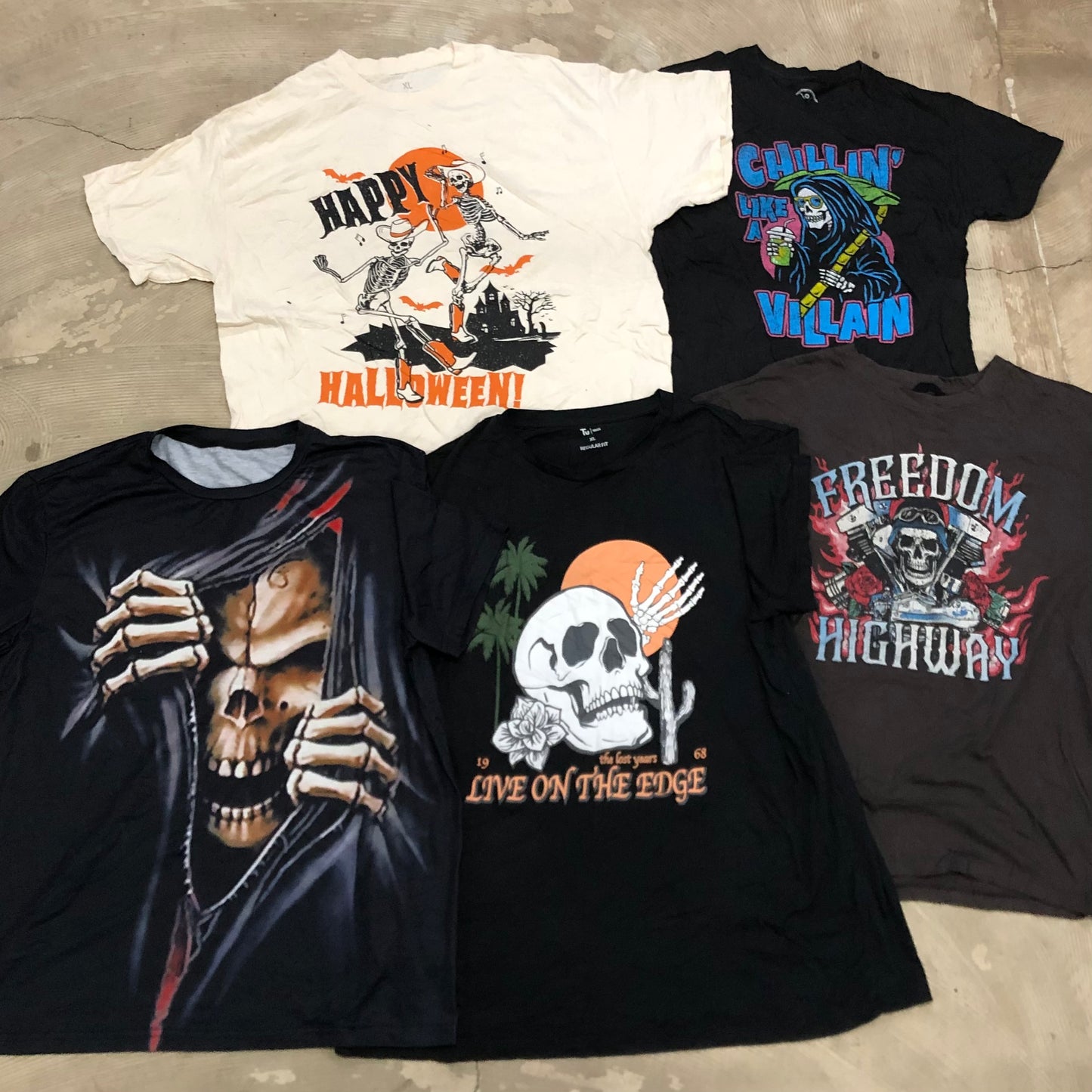 [現物] ドクロ/スカル系Tシャツ 20pcs E0714005