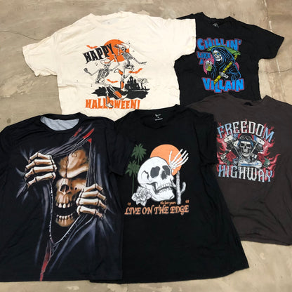 [現物] ドクロ/スカル系Tシャツ 20pcs E0714005