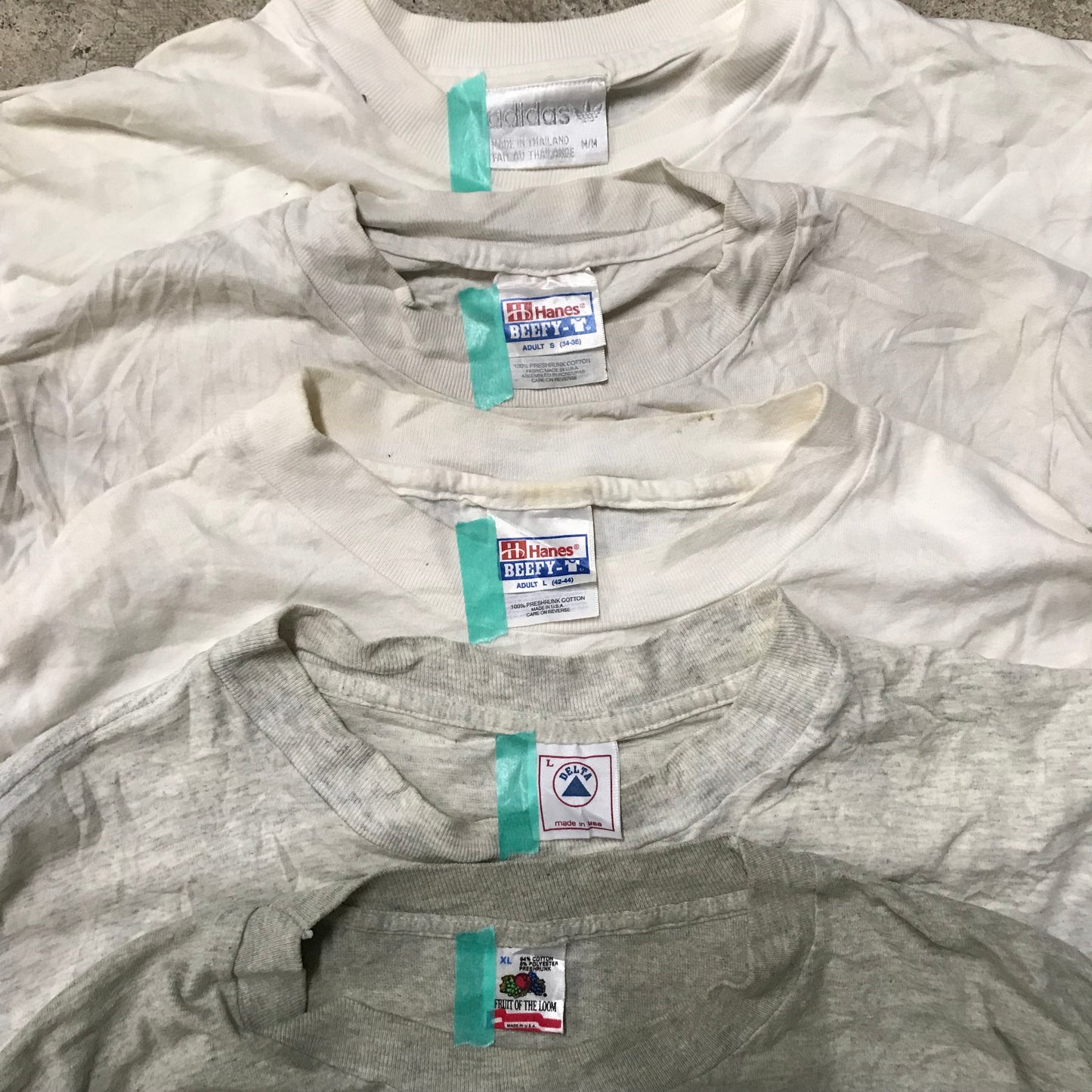 [現物] 90s 白Tシャツ(シミあり) 20pcs D0714001