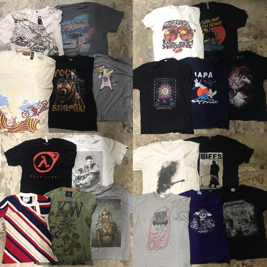 [Actual product] 00s American Casual Print T-shirt 20pcs D0702003