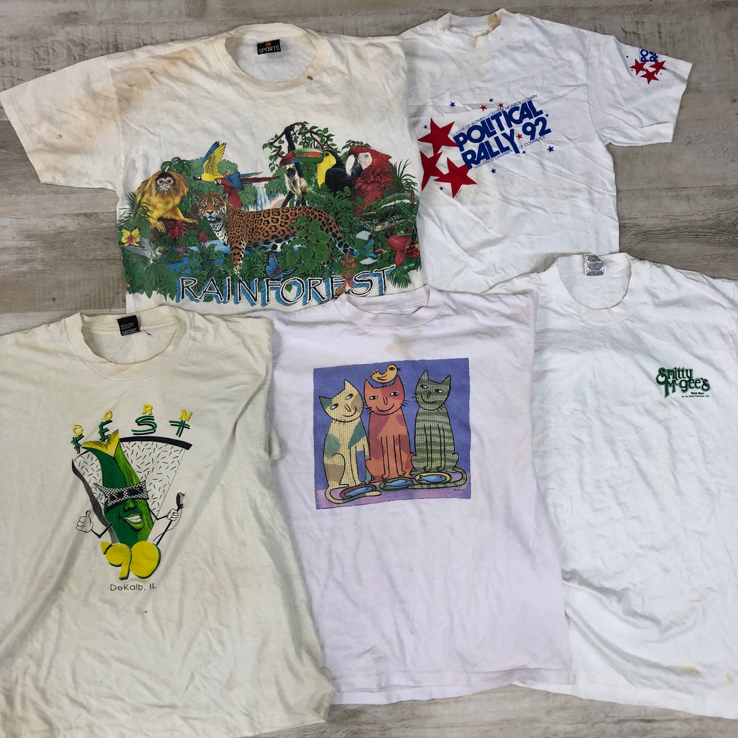 [現物] 90s 白Tシャツ(シミあり) 20pcs G0812002