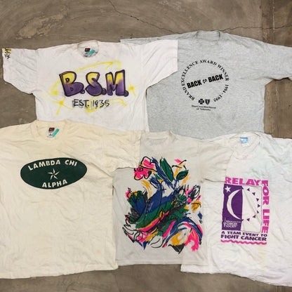 [現物] 90s 白Tシャツ(シミあり) 20pcs E0713005