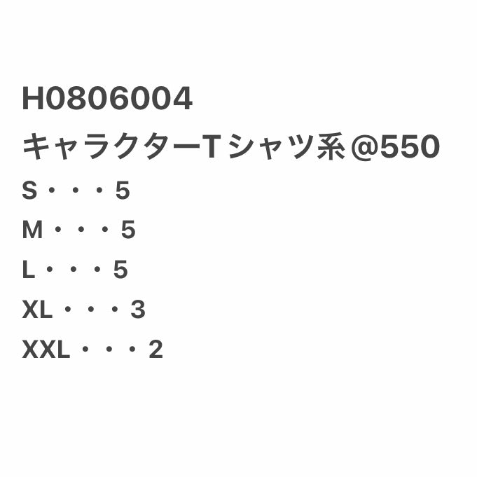 [現物] 00s キャラクターTシャツ 20pcs H0806004