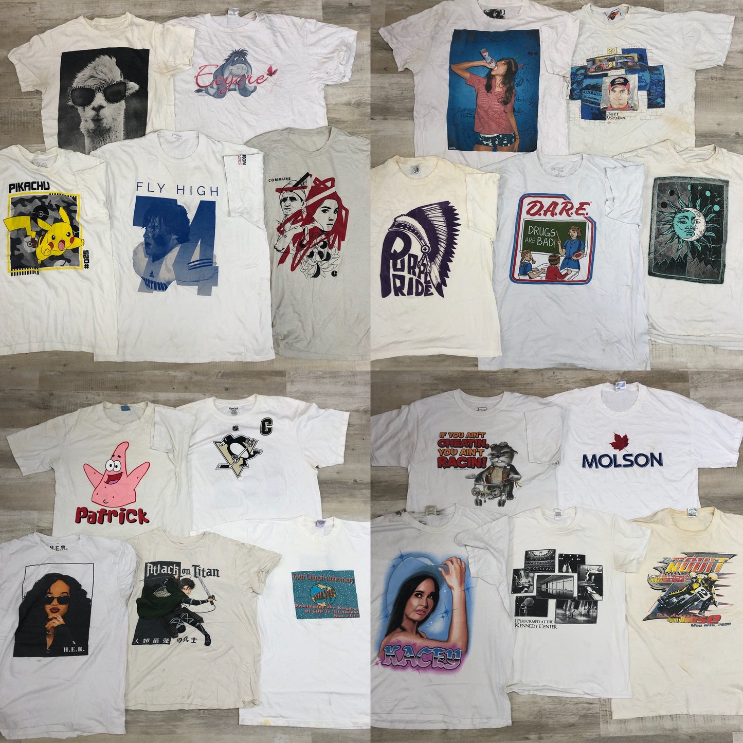 [現物] 00s 白Tシャツ(シミあり) 20pcs G0813001