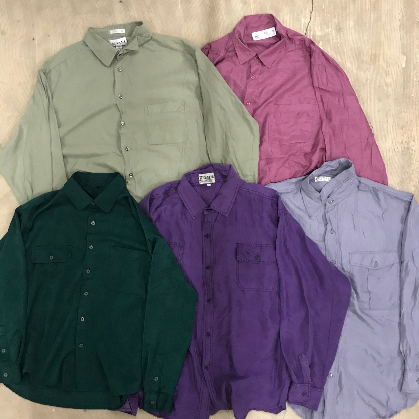 [現物] 長袖シャツ/シルク/ポリ/レーヨン 20pcs H0728001